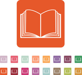 open book icon manual and tutorial vector image