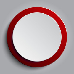 red circle empty banner on white background vector image