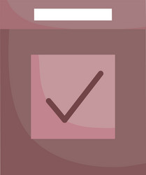 box voting election democracy check mark white vector