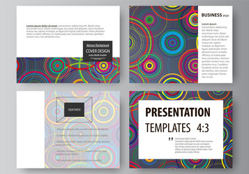 set of business templates for presentation slides vector image