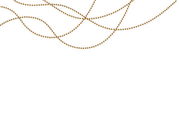 a beautiful chain of golden colorstring beads vector image