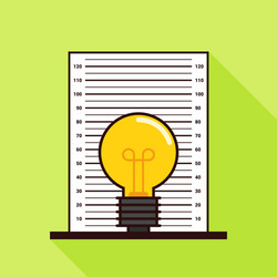 Creative idea concept flat design light bulb Vector Image