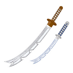 japanese sword 0016 vector