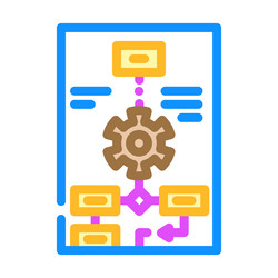 process modeling analyst color icon vector image
