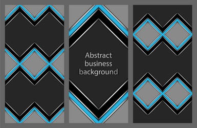 Set of leaflets with an abstract pattern vector