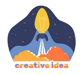 creative idea concept light bulb symbol vector