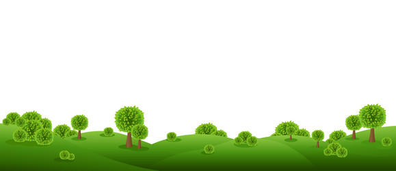 green landscape isolated with white background vector