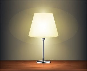 Modern desk lamp illuminate on wall vector