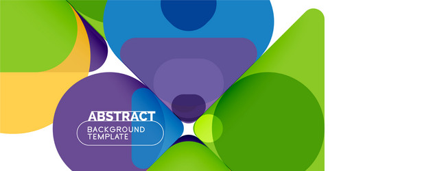 modern geometric round shapes and dynamic lines vector image