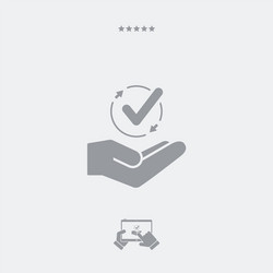 service offer - data synchronization minimal vector image