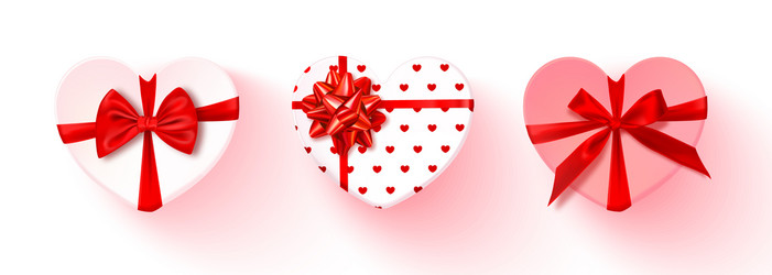 Big set of red gift bows with ribbons Royalty Free Vector