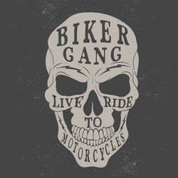 skull logo for biker theme Vector Image