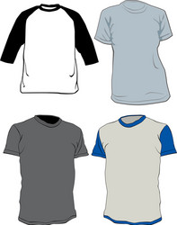 T-Shirt Templates Vector Image