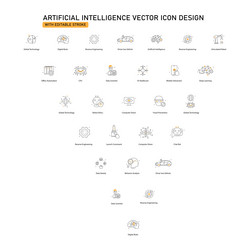 artificial intelligence and machine learning icon vector image