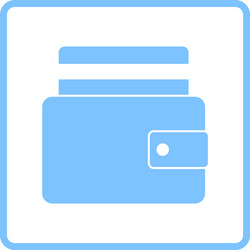 Credit card get out from purse icon vector