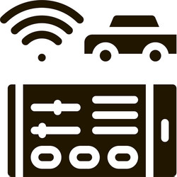 Geolocation machines via wi-fi icon glyph vector