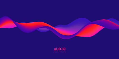 gradient sound wave abstract background colorful vector image