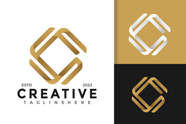 Abstract letter c chain creative logo design Vector Image