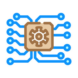 system integration analyst color icon vector image