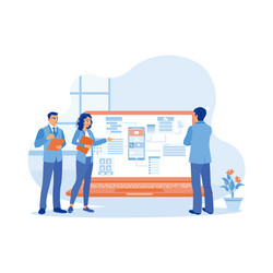 it expert working in modern office develop ui vector image
