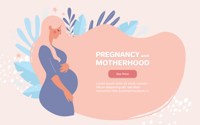 modern beautiful pregnancy and maternity banner vector