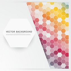 abstract color 3d hexagonal vector image