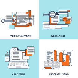 flat background coding vector image