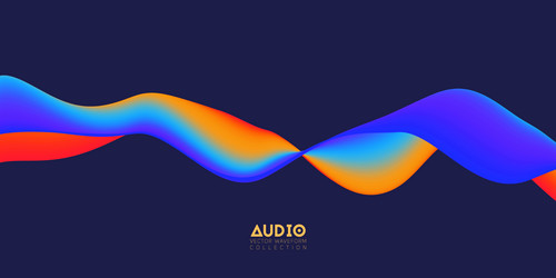 gradient sound wave abstract background colorful vector image