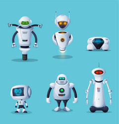 Robot AI Characters - Futuristic Tech vector image