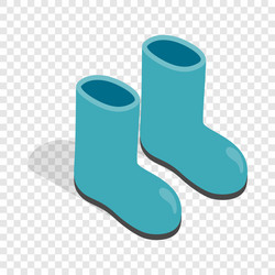 Rubber boots isometric icon vector