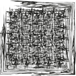 scribble square frame abstract sketch border vector image
