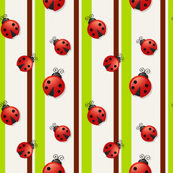 Seamless background with ladybugs Royalty Free Vector Image