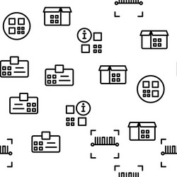 Qr code scan seamless pattern vector