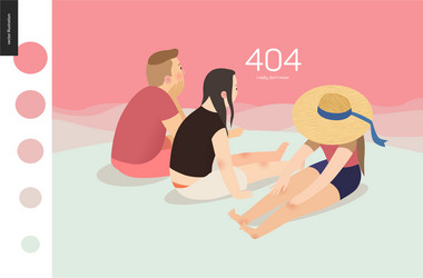 404 error web page template - picnic vector image