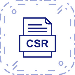 csr file document icon vector image