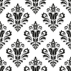 damask seamless pattern abstract background vector image