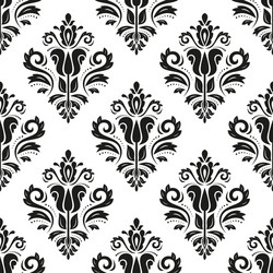 Damask seamless pattern abstract background vector