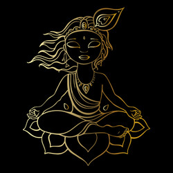 Krishna God - Hindu Deity Vector Image