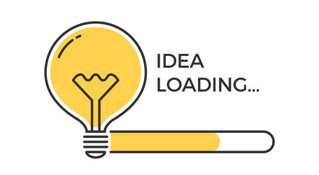 Lightbulb Loading Concept vector image