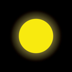 moon and ray isolated black background vector image