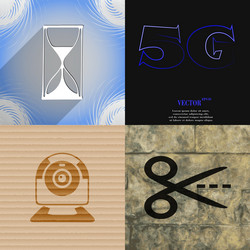 set of abstract backgrounds with different web vector image