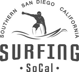 surfing logotype Vector Image