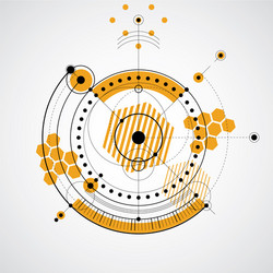 Technical drawing made using dashed lines vector