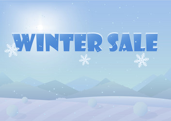 winter sale words on the beautiful christmas vector