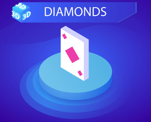 diamonds isometric design icon web 3d colorful vector image