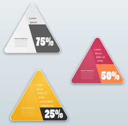 triangle background color object vector image