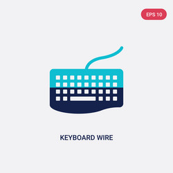 two color keyboard wire icon from hardware vector image