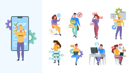 online consultation help center web tutorial vector image