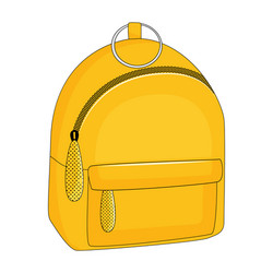 Backpack isolated on white realistic 3d Royalty Free Vector