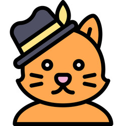 Cat man avatar halloween costume vector